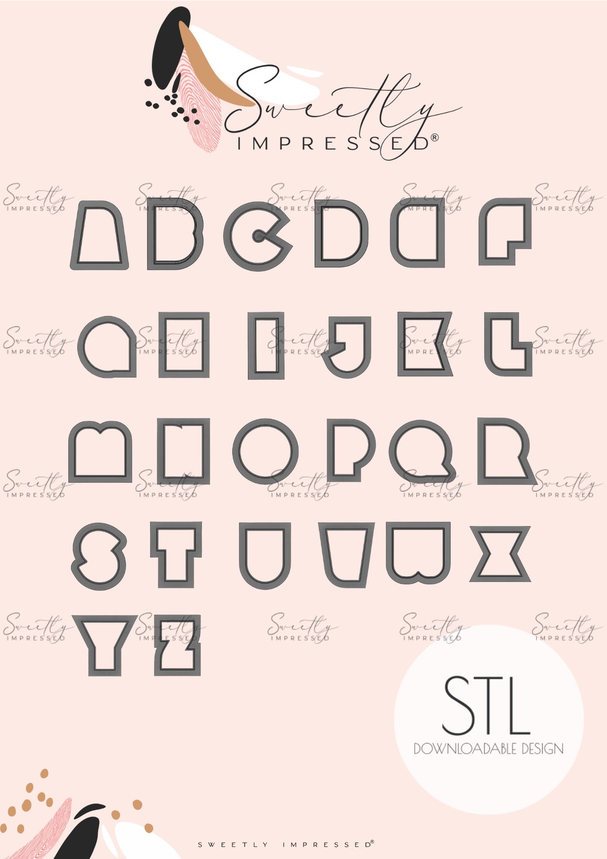 NEEDI Font A-Z Mini Cutters Bundle