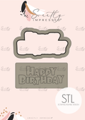 "Happy Birthday" Block Font Matching Cutter