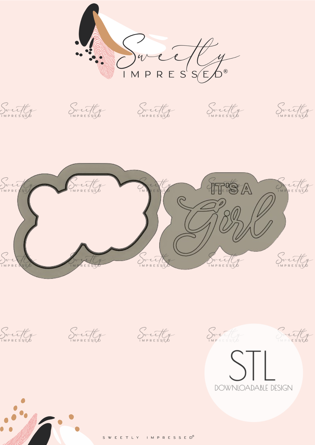 "Its a Girl" PowerPop! With Matching Cutter