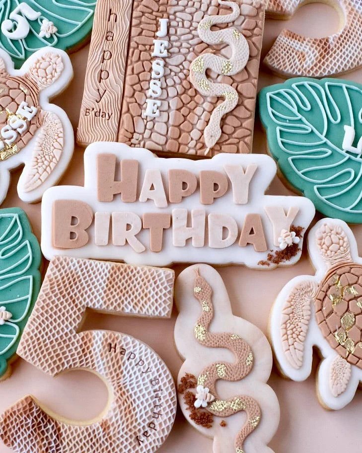 "Happy Birthday" Block Font Matching Cutter