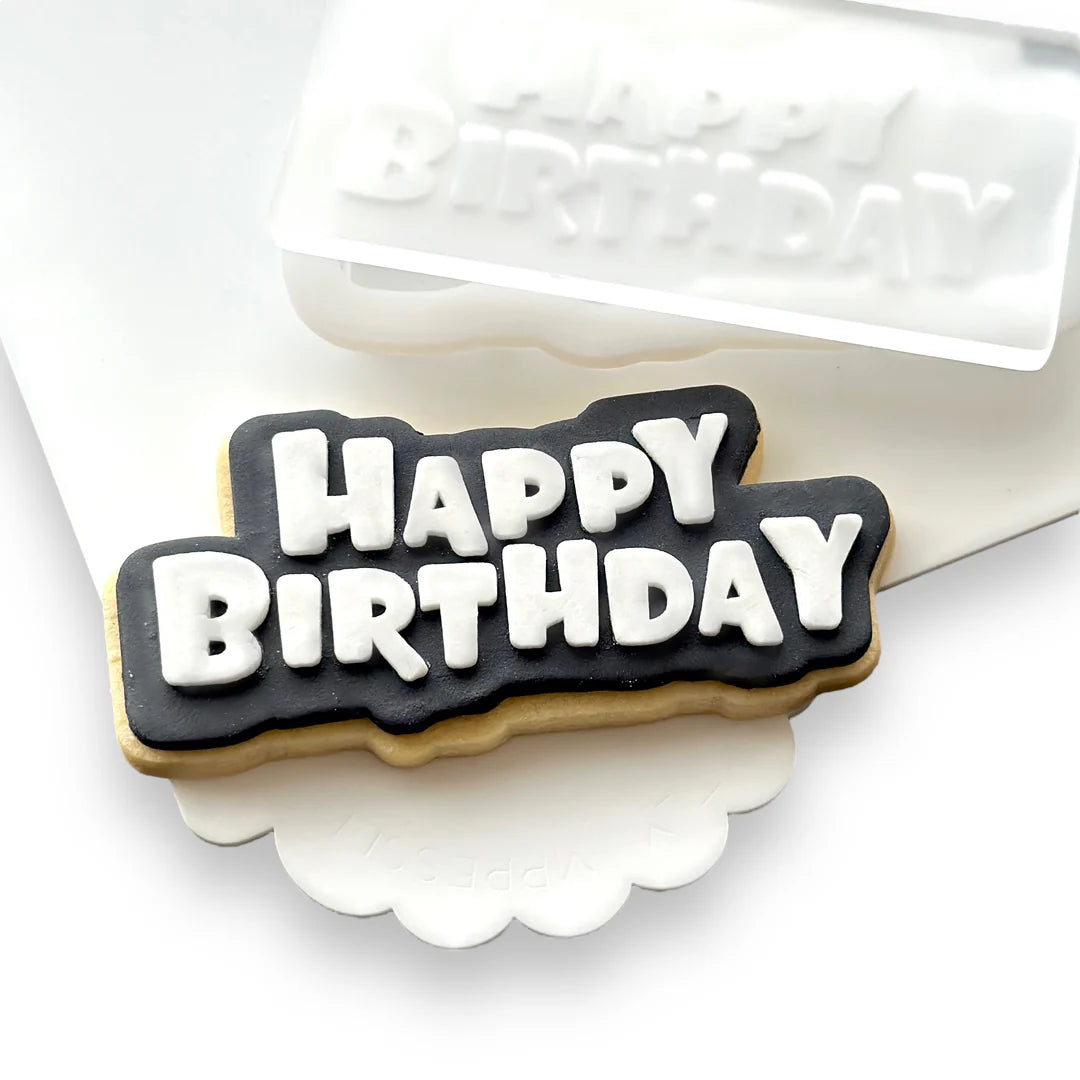 "Happy Birthday" Block Font Matching Cutter